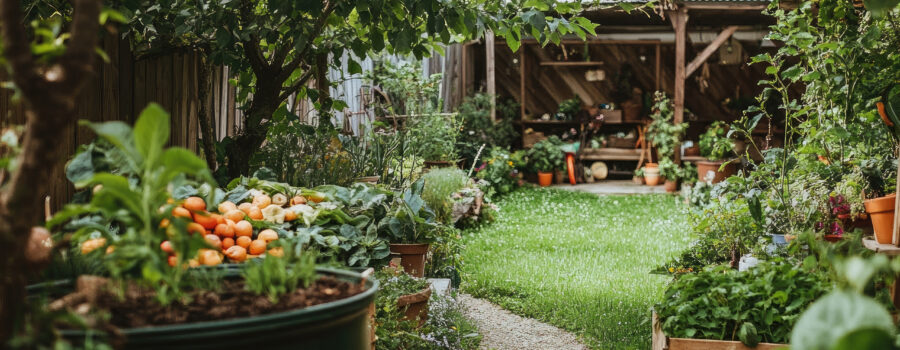 Permaculture food forest garden