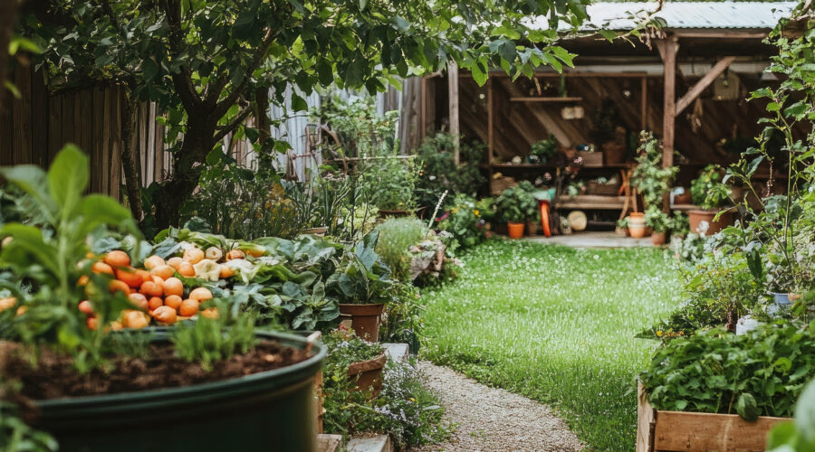 Permaculture food forest garden