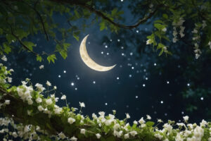 Moon over garden