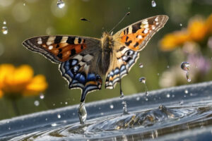 Butterfly water feature