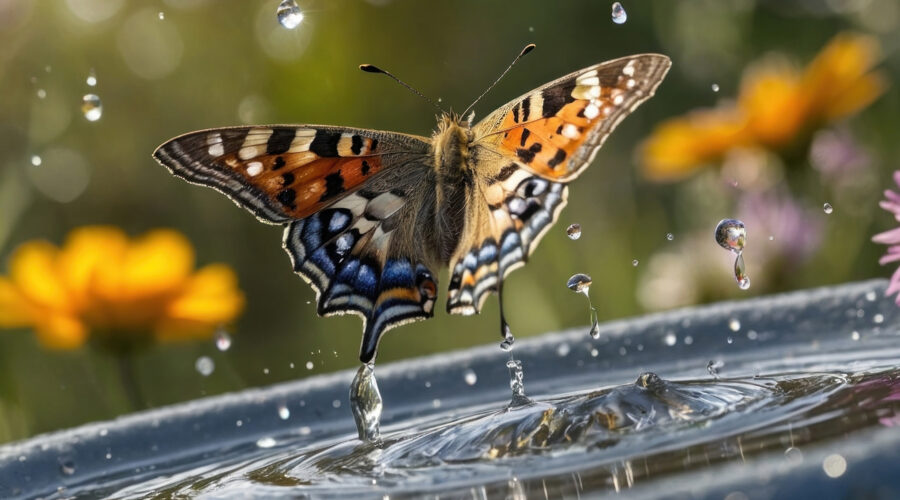 Butterfly water feature