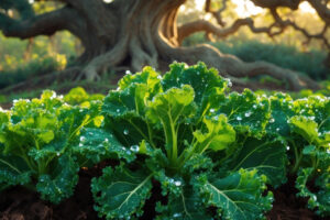 winter oak tree microclimate kale